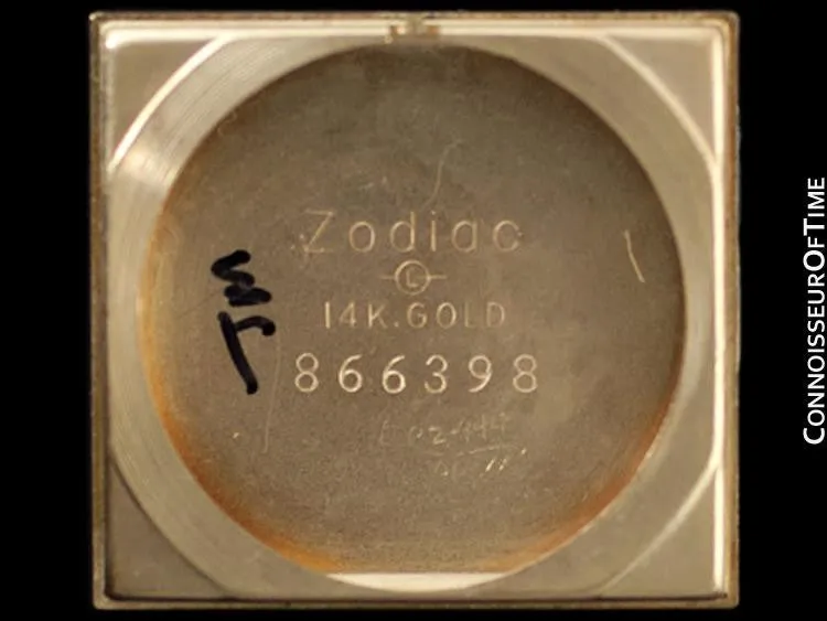 1940's Zodiac Vintage Mens Dress Watch - 14K Gold