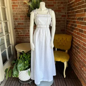 1970s Eyelet Maxi Dress