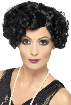 20s Black Flirty Flapper Wig