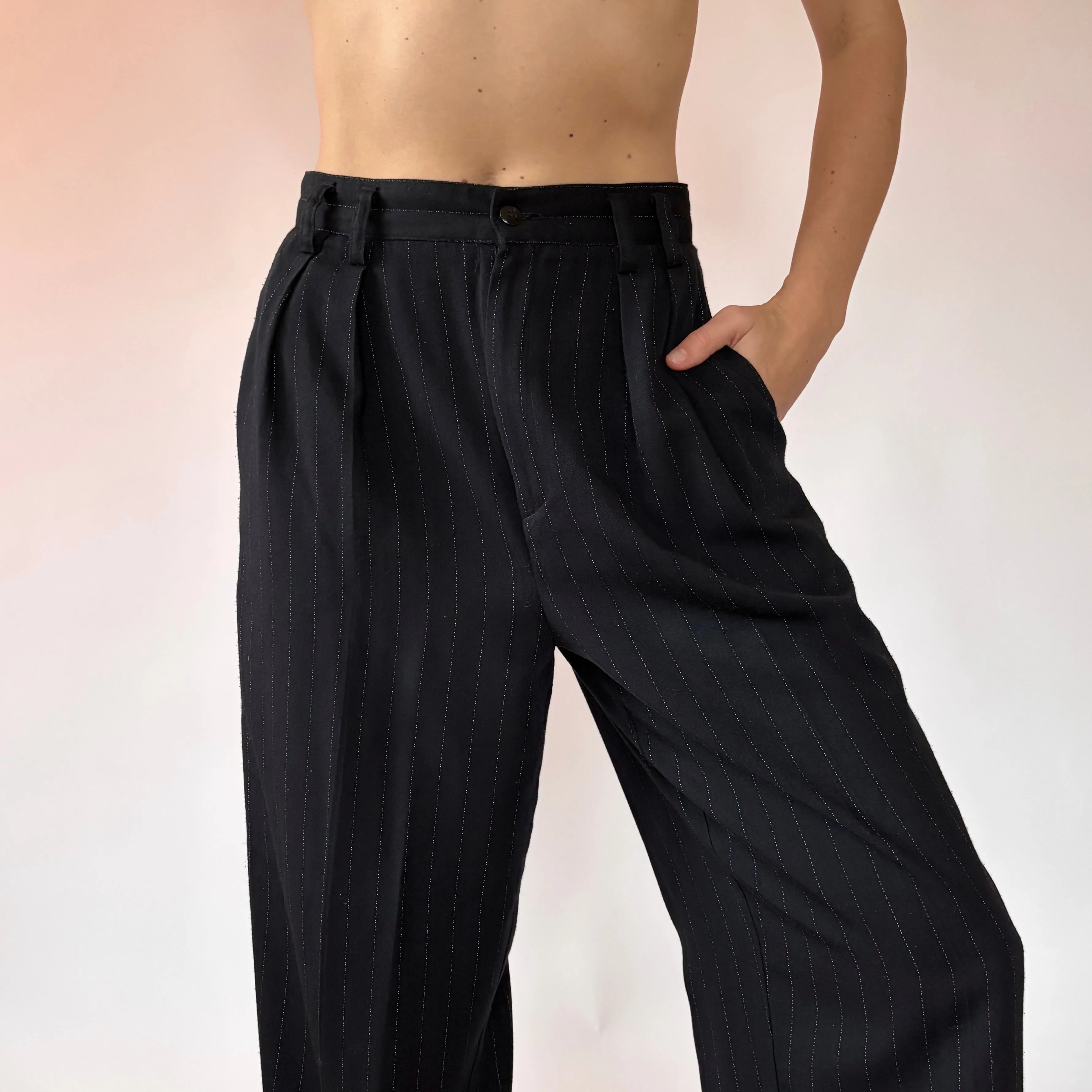 90s Pinstripe Trousers (S)