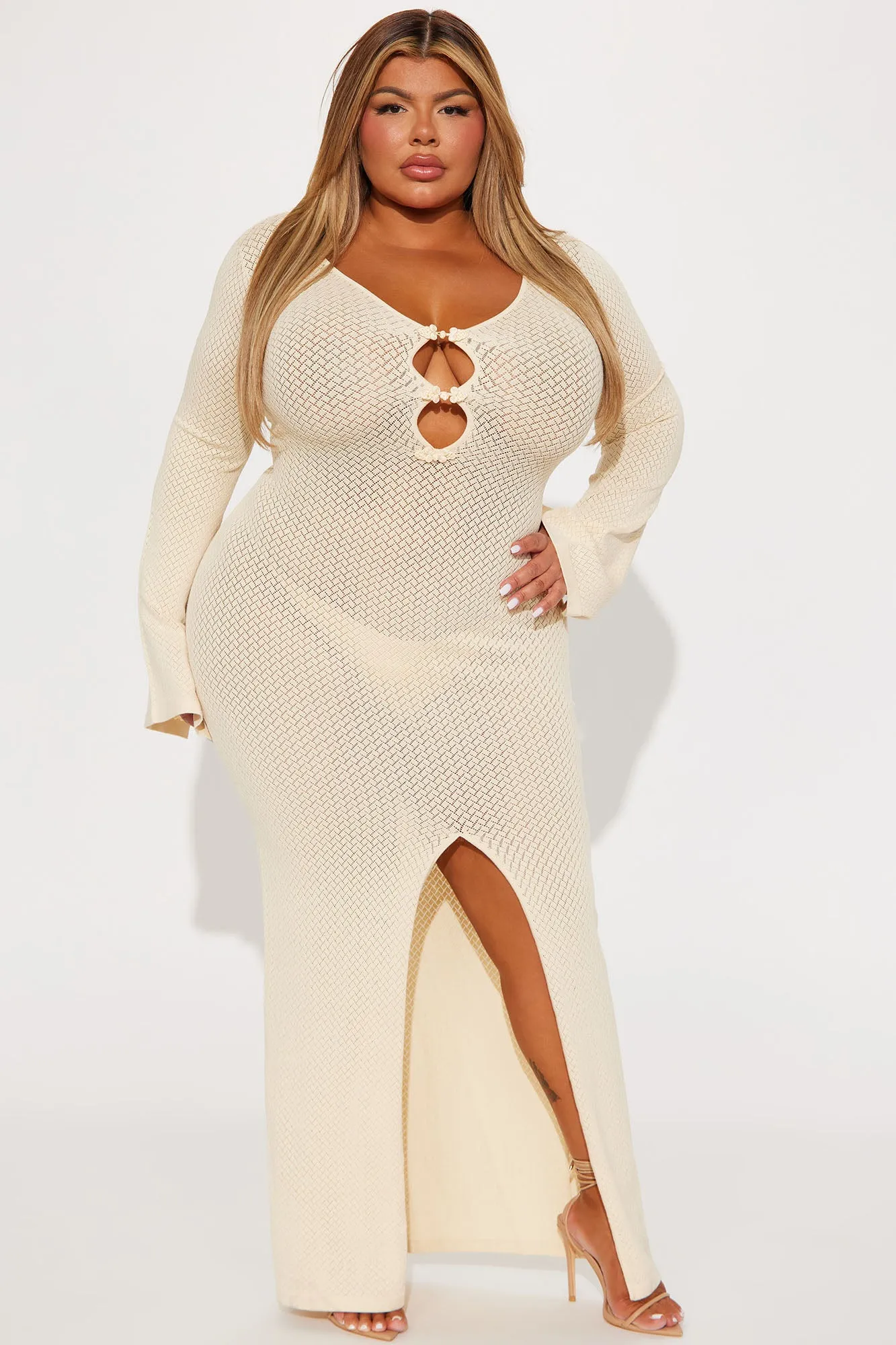 A Lounge Babe Maxi Dress - Cream