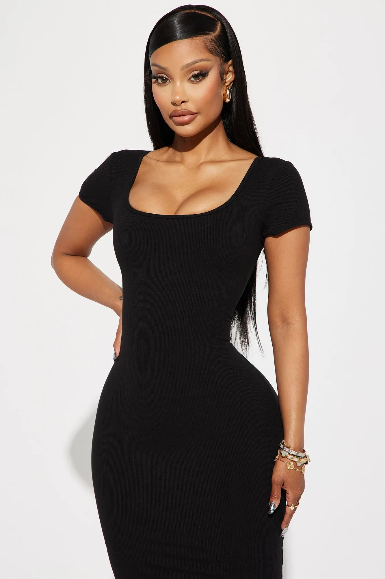 Adriana Shapewear Maxi Dress - Black