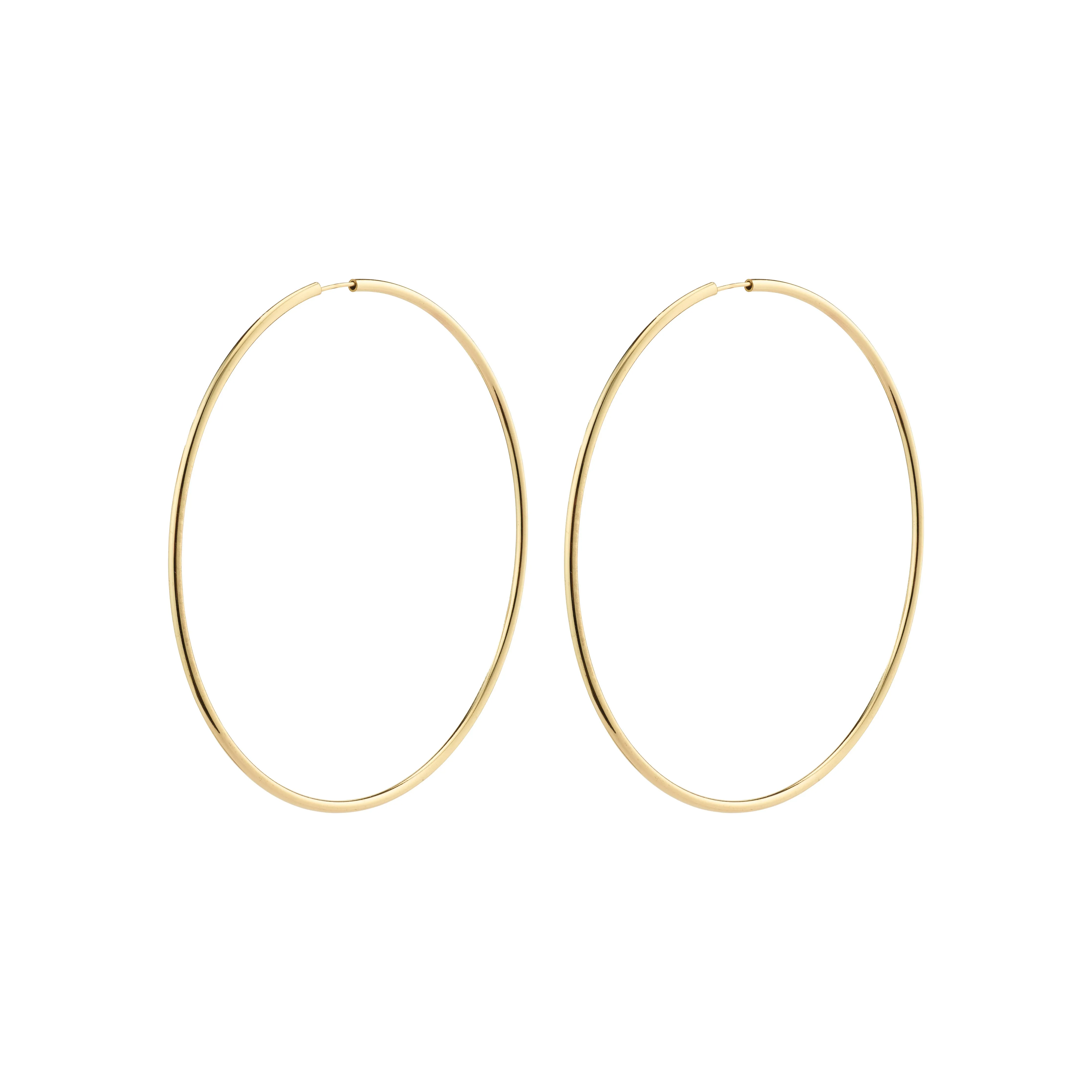 APRIL recycled maxi hoop earrings gold-plated