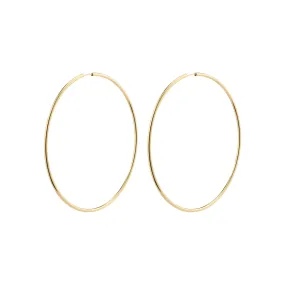 APRIL recycled maxi hoop earrings gold-plated