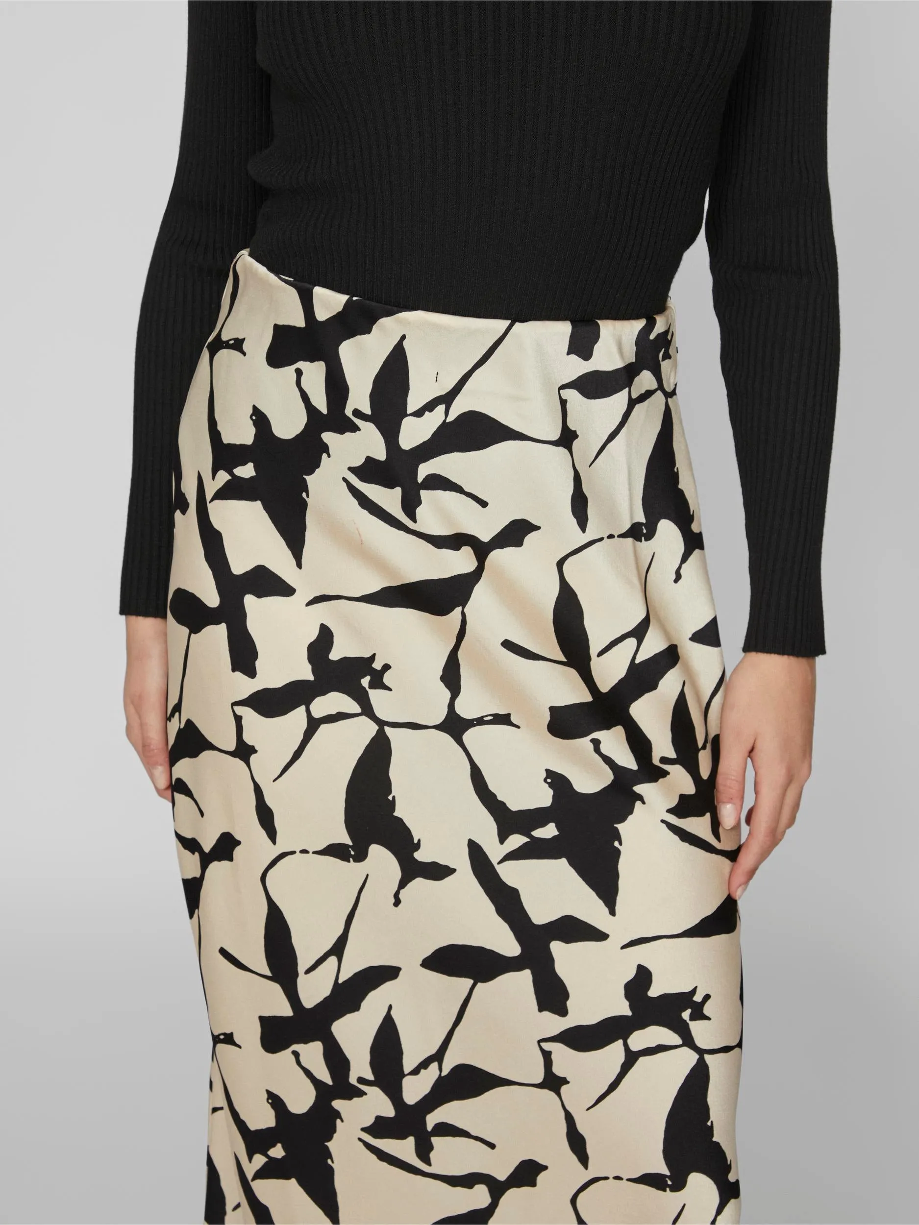 ASTRID MIDI SKIRT (BIRCH/BLACK)