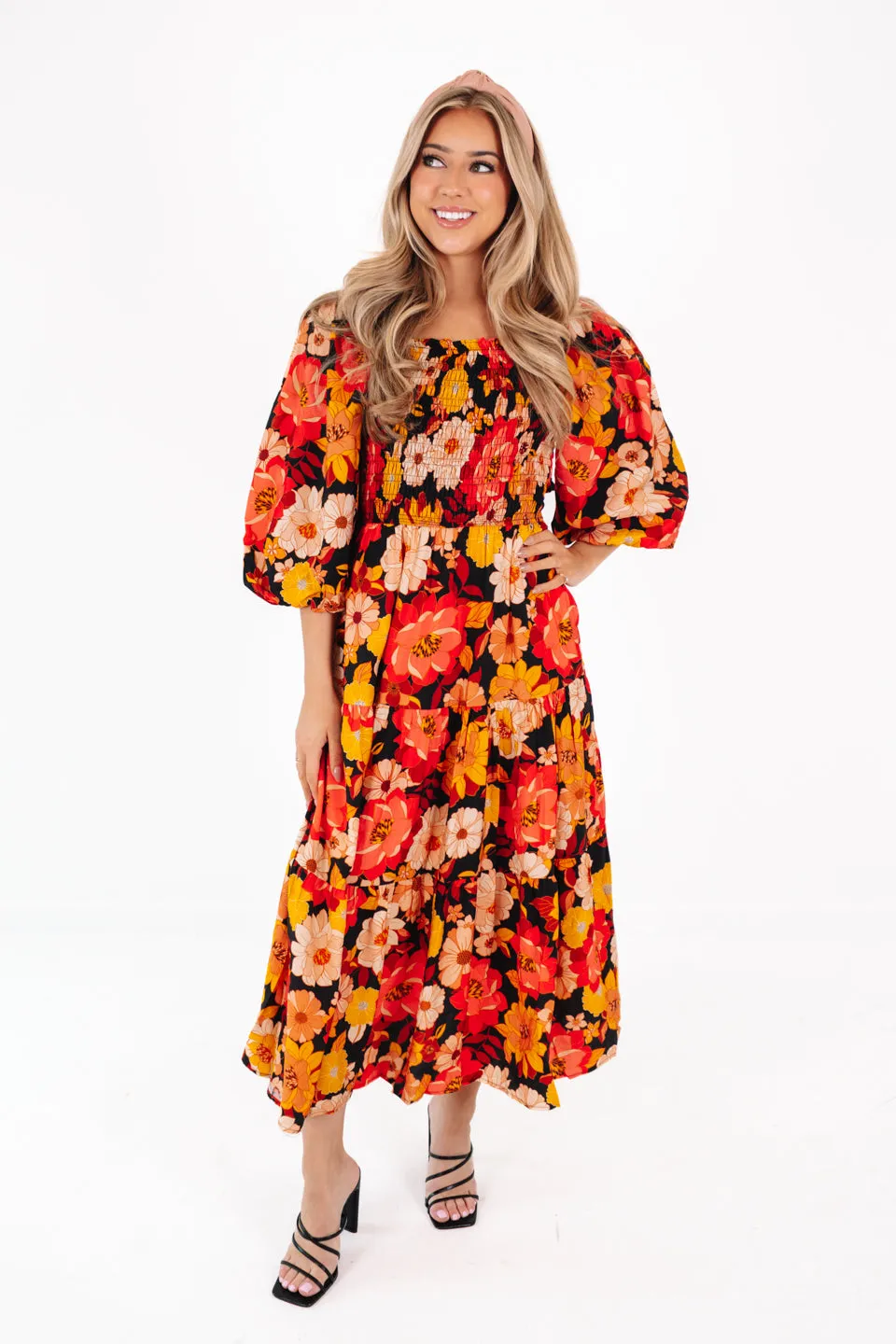 At The Patch Maxi Dress - Orange