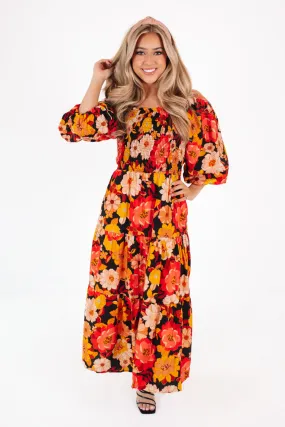 At The Patch Maxi Dress - Orange