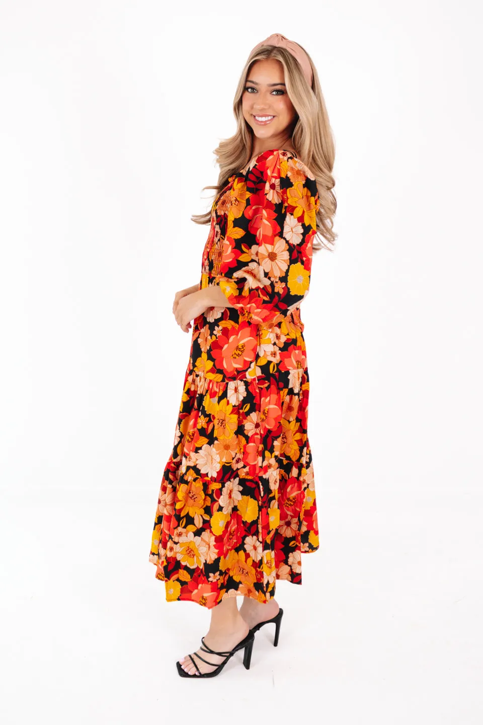 At The Patch Maxi Dress - Orange