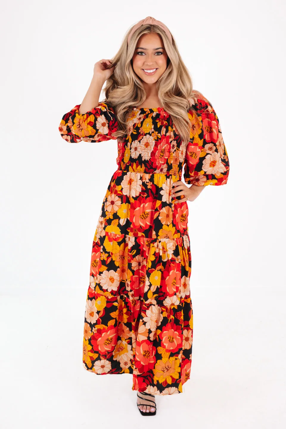 At The Patch Maxi Dress - Orange