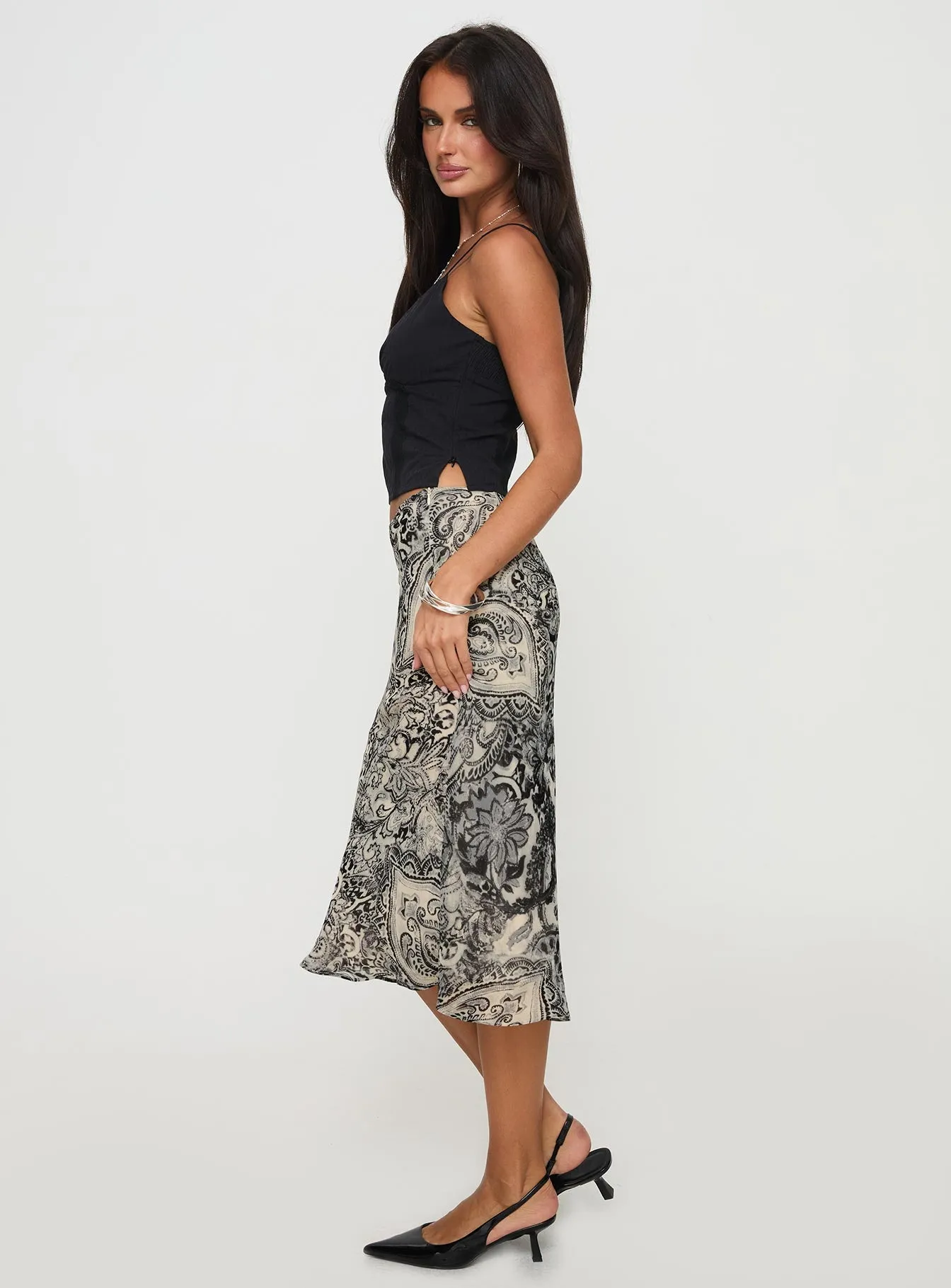 Aubriegh Paisley Midi Skirt Multi