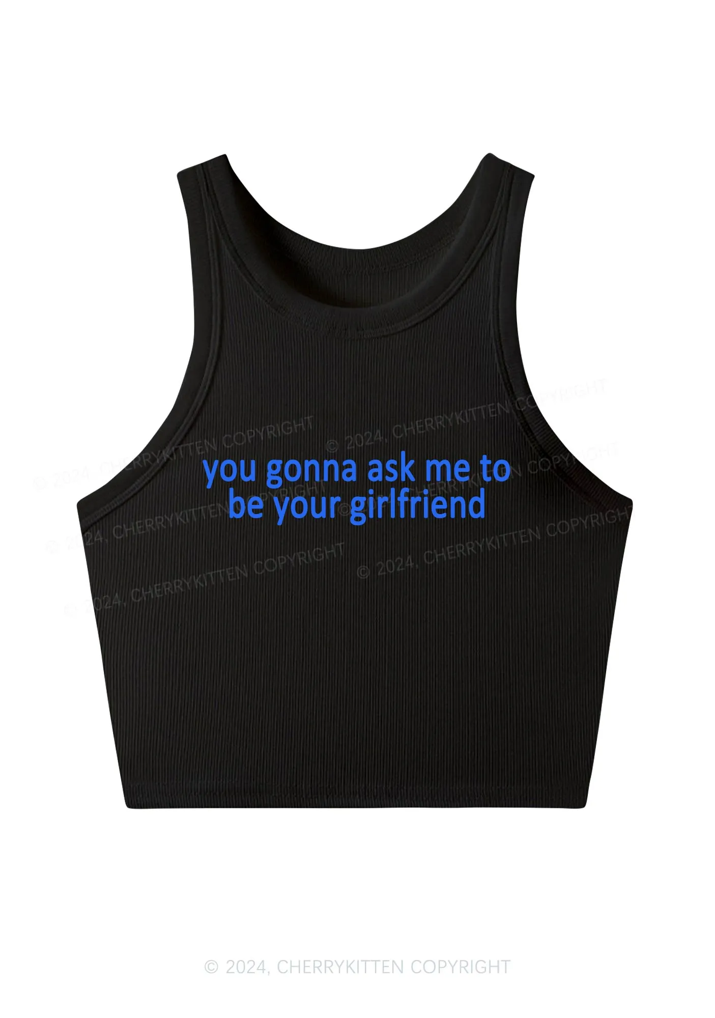 Be Your Girlfriend Y2K Crop Tank Top Cherrykitten