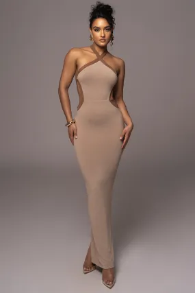 Beige Nights In Milan Maxi Dress