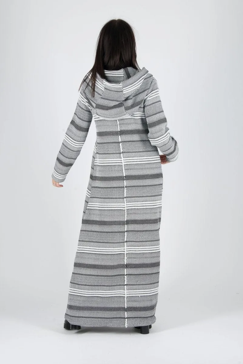 Black and White Hooded Dress ROSENA