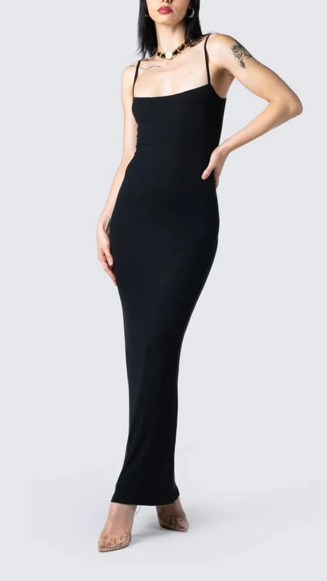 Black Maxi Bodycon Dress – Sleek and Sophisticated