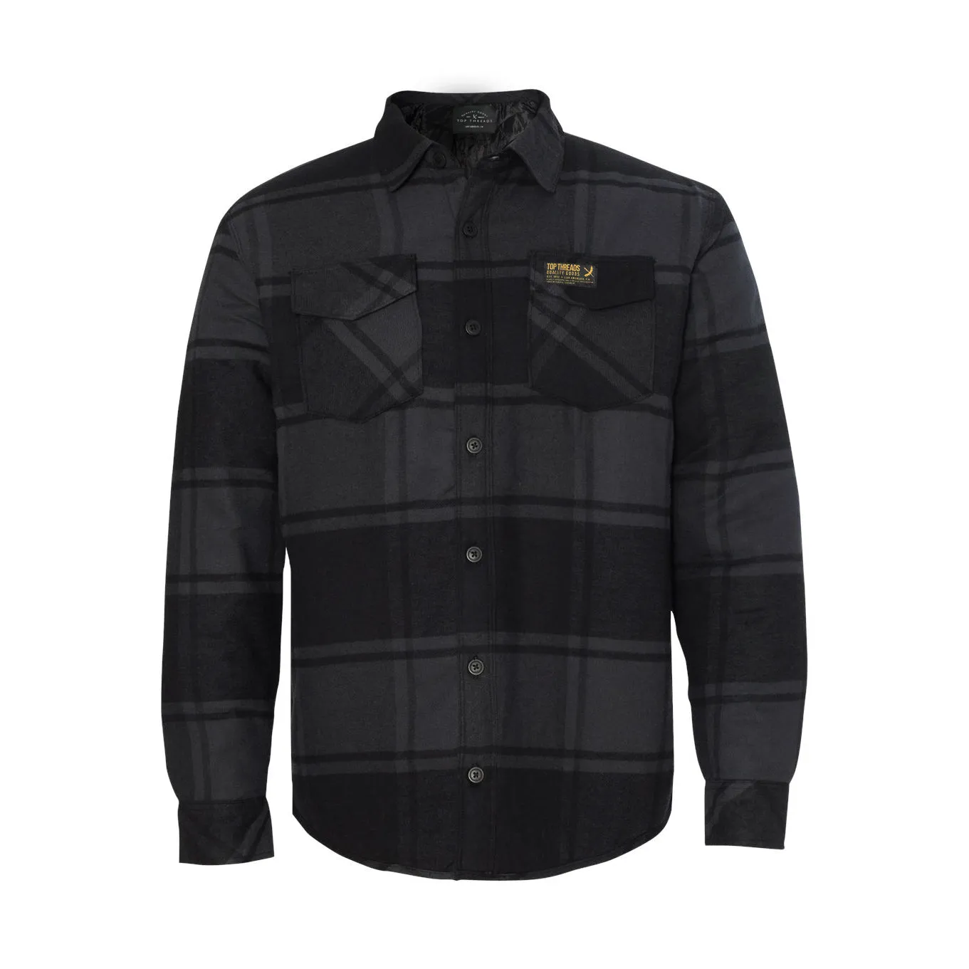 Blacklist Quilted Flannel Jacket - Black Plaid