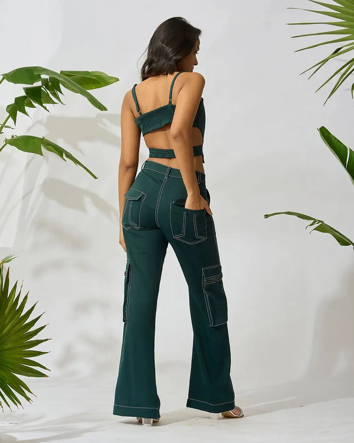 Bottom Zip Top Stitch Pants