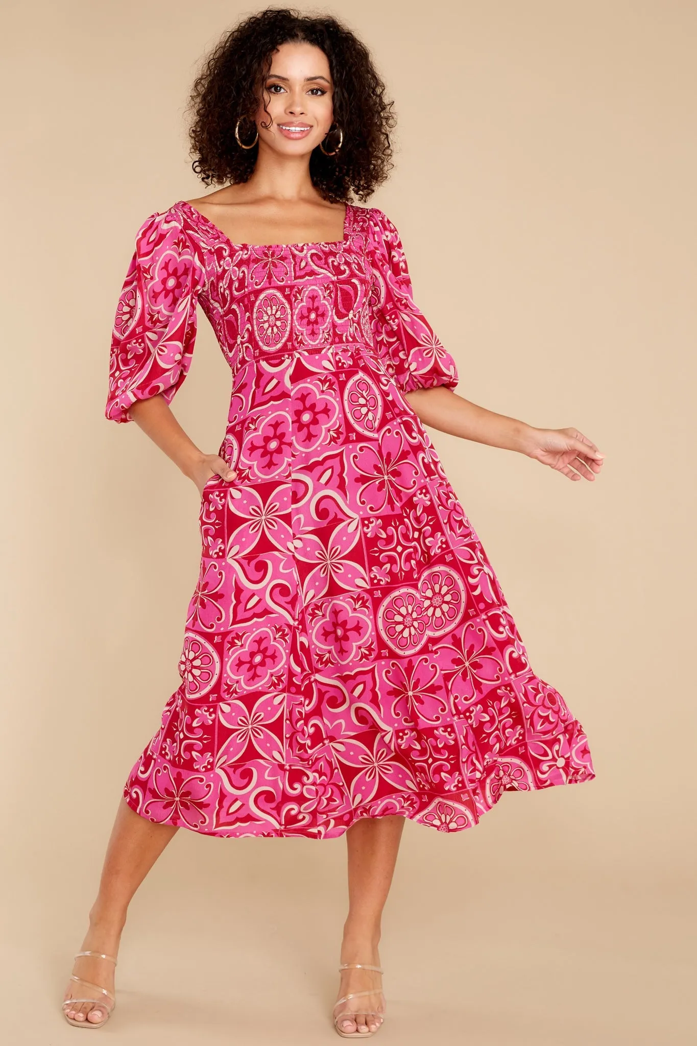 Bridget Tile Midi Dress