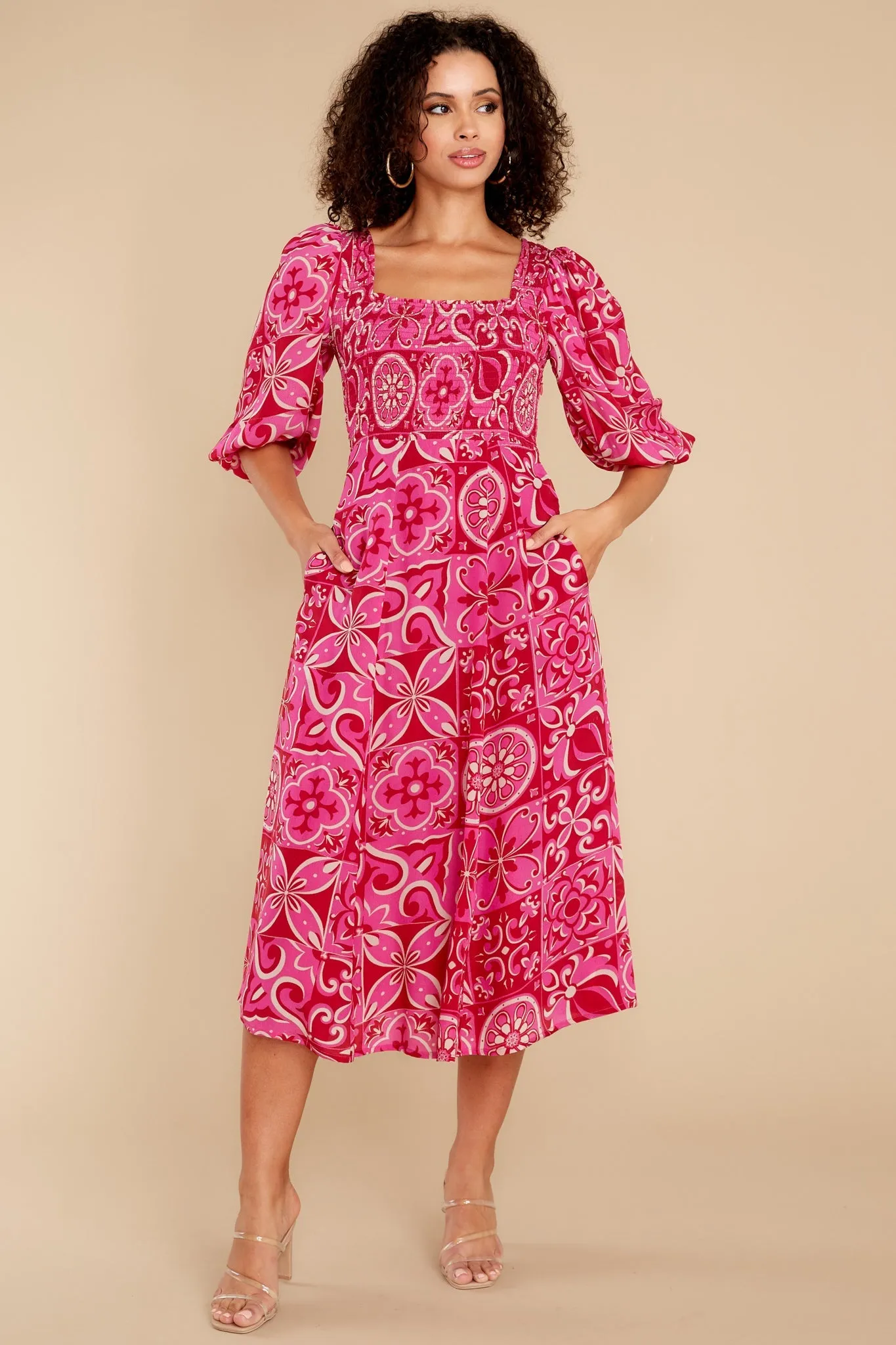 Bridget Tile Midi Dress