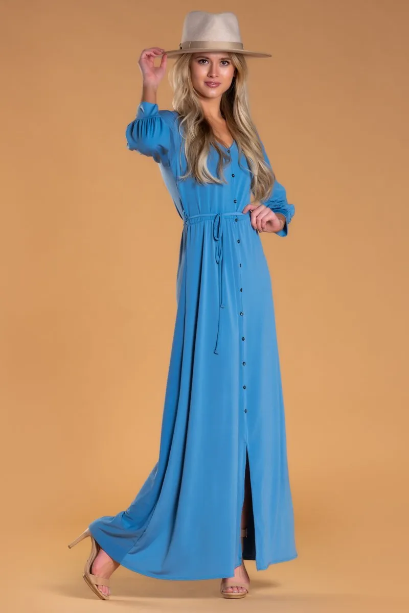 Brigitte Brianna V-Neck Maxi Dress