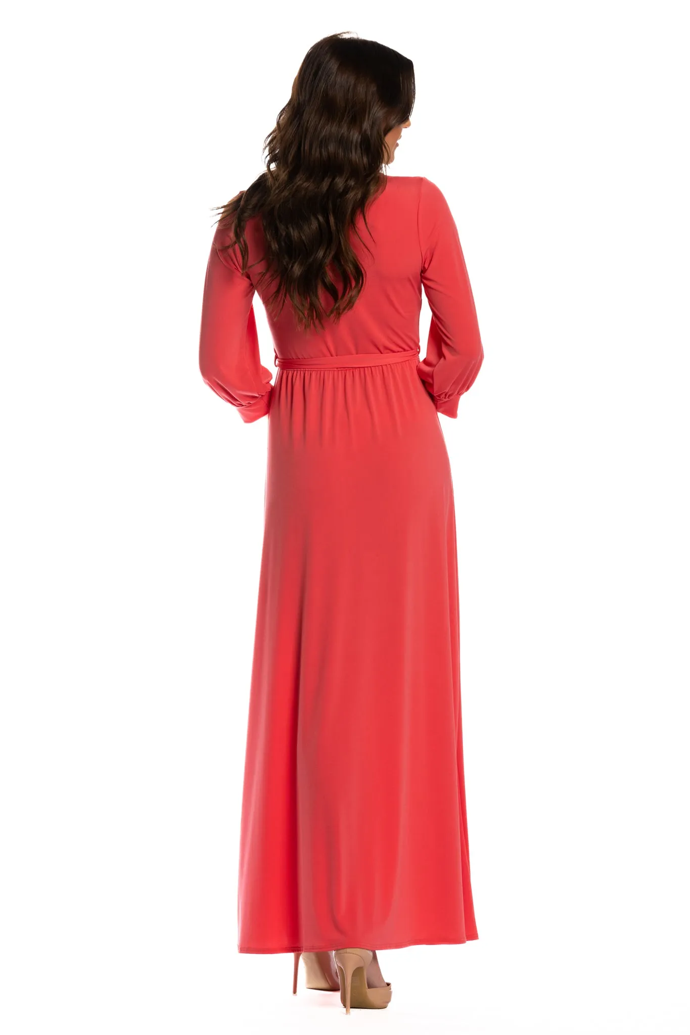 Brigitte Brianna V-Neck Maxi Dress