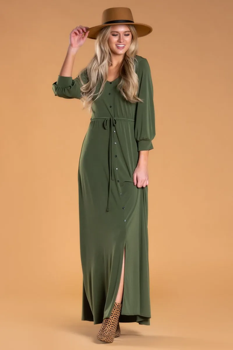 Brigitte Brianna V-Neck Maxi Dress