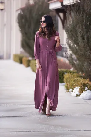 Brigitte Brianna V-Neck Maxi Dress