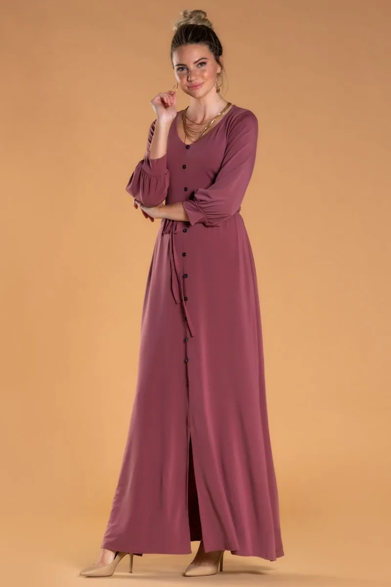 Brigitte Brianna V-Neck Maxi Dress