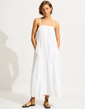 Broderie Maxi Dress - White