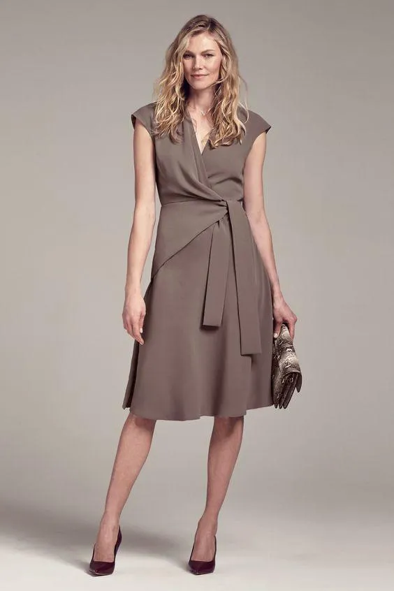 Brown Wrap Dress