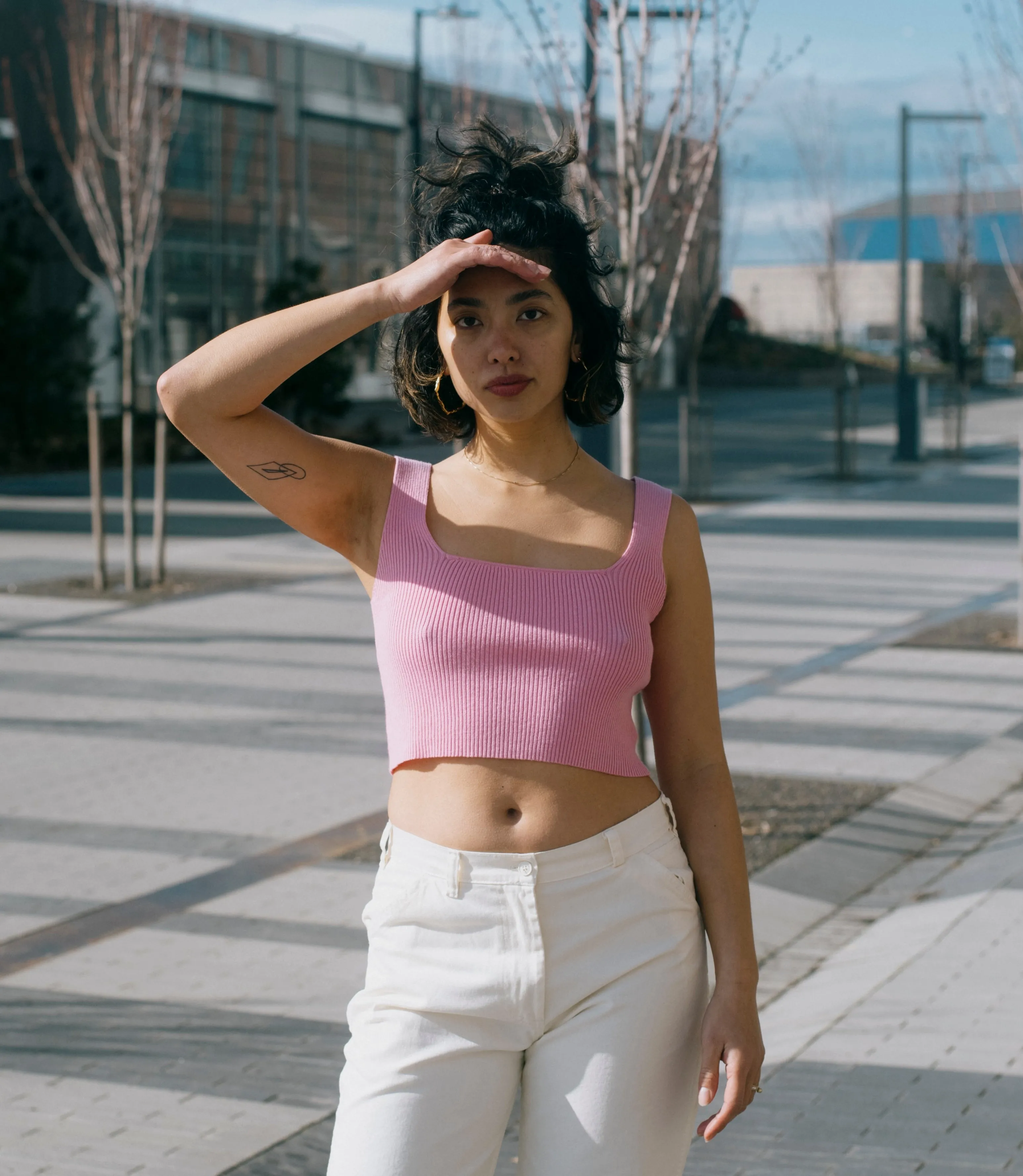 Bubblegum Knit Crop Tank