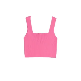 Bubblegum Knit Crop Tank