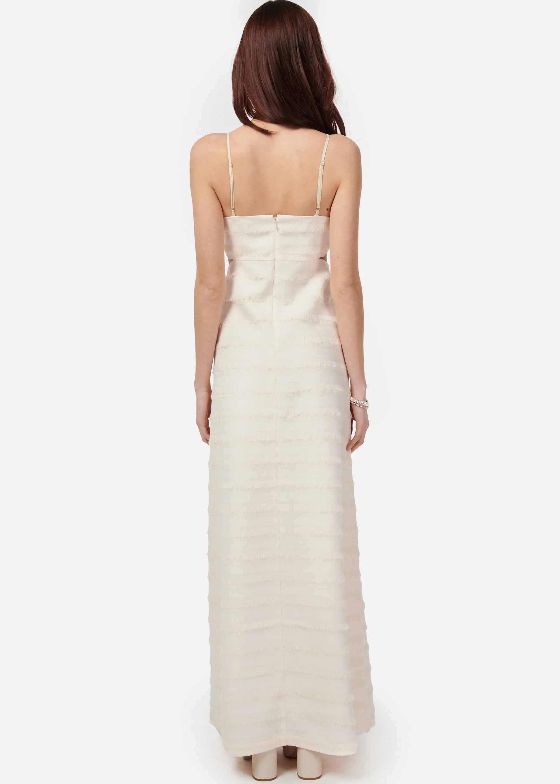 CAMI NYC Bryson Fringe Dress - Ceramic