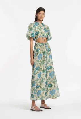 Celia Puff Sleeve Midi Dress Marguerite Print