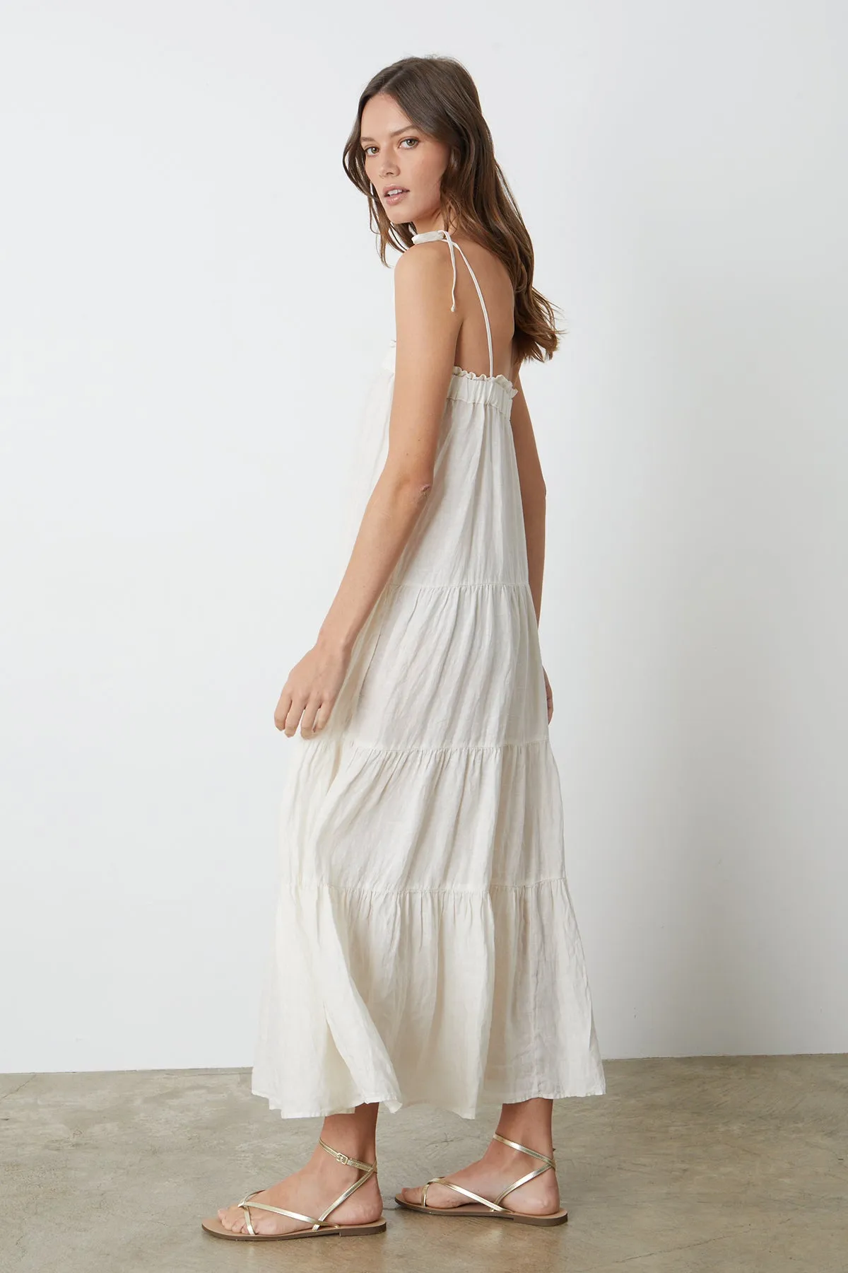 CHARLIE LINEN TIERED DRESS