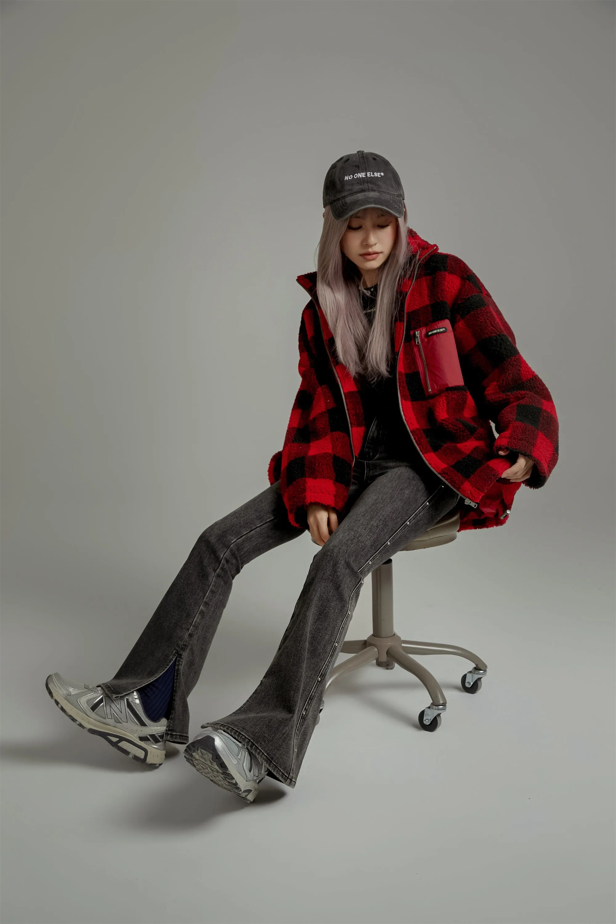 Classic Check Fleece Zip-Up Jacket