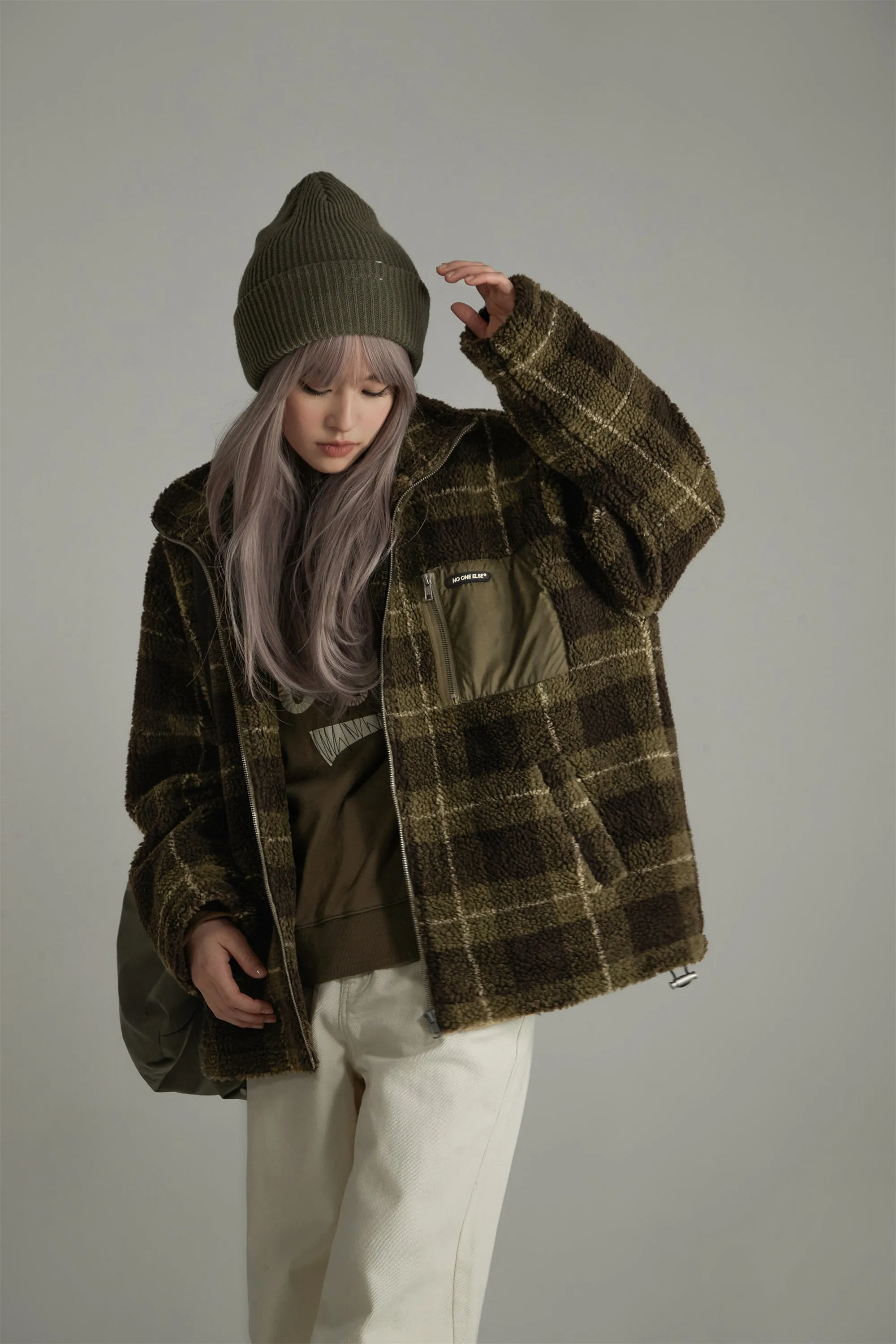 Classic Check Fleece Zip-Up Jacket