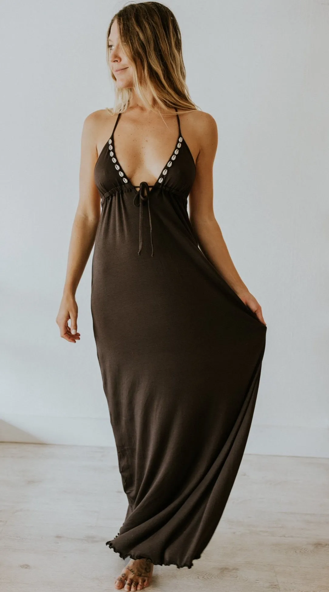 Cocoa Brown Maxi Dress