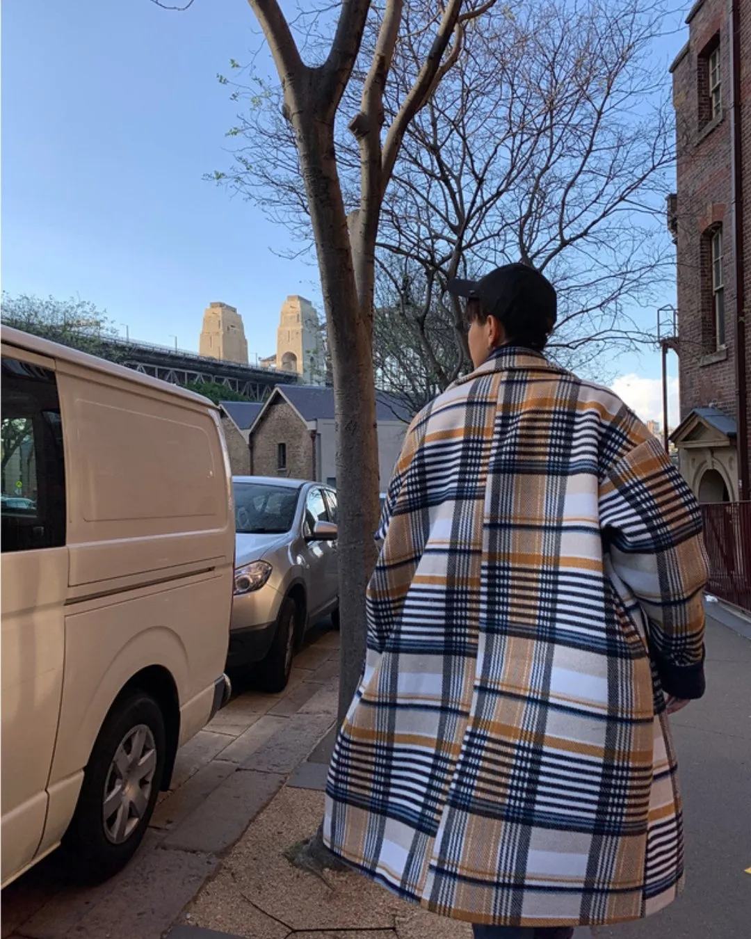 COLOR BLOCK CHECK COAT BGB0003