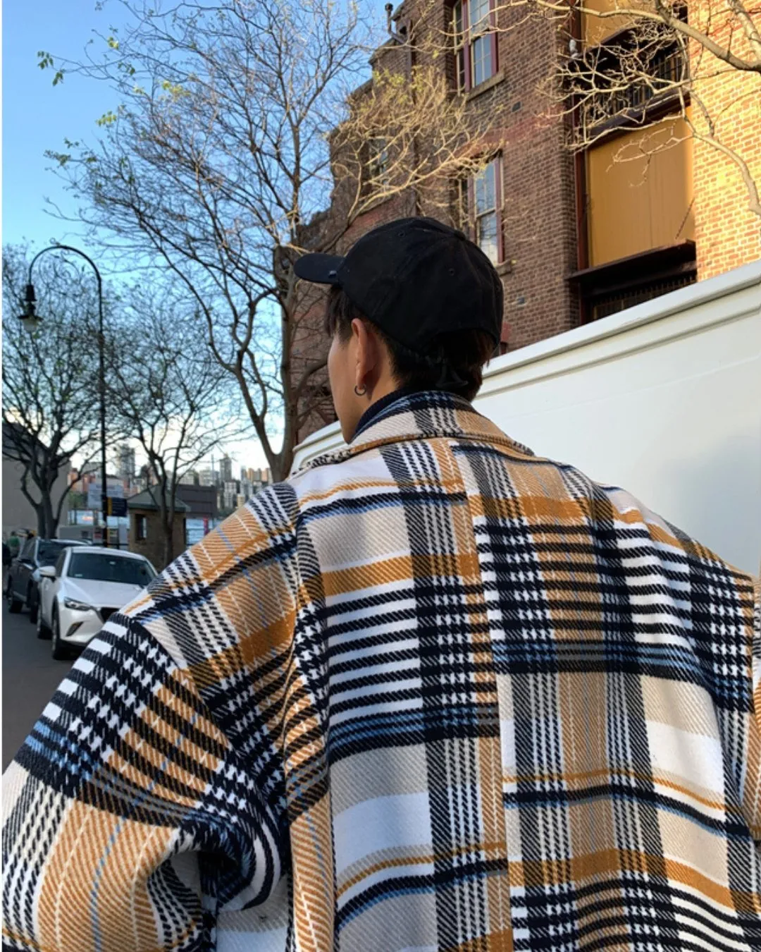 COLOR BLOCK CHECK COAT BGB0003