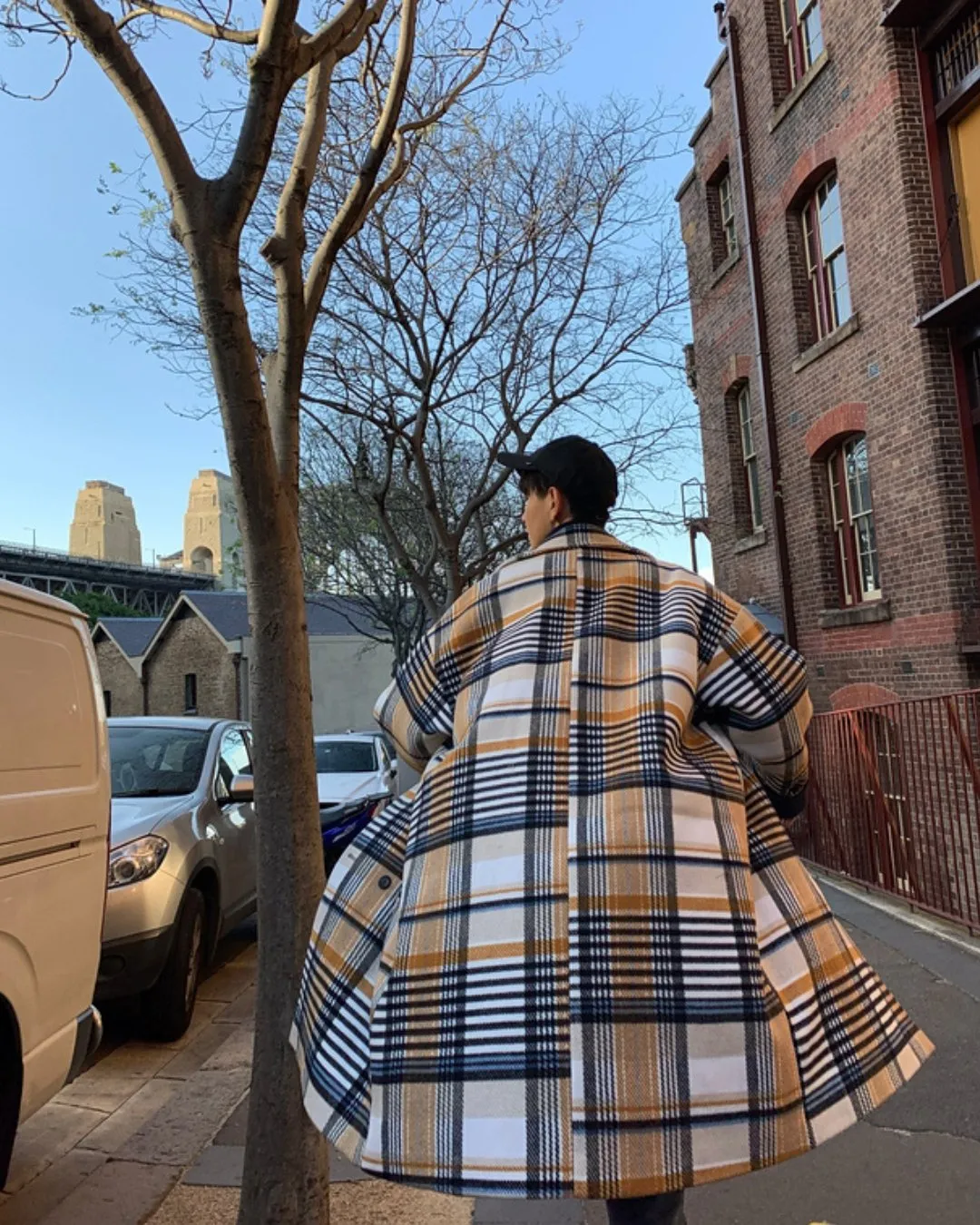 COLOR BLOCK CHECK COAT BGB0003