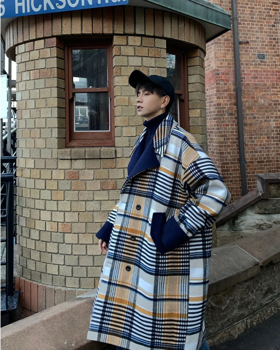 COLOR BLOCK CHECK COAT BGB0003