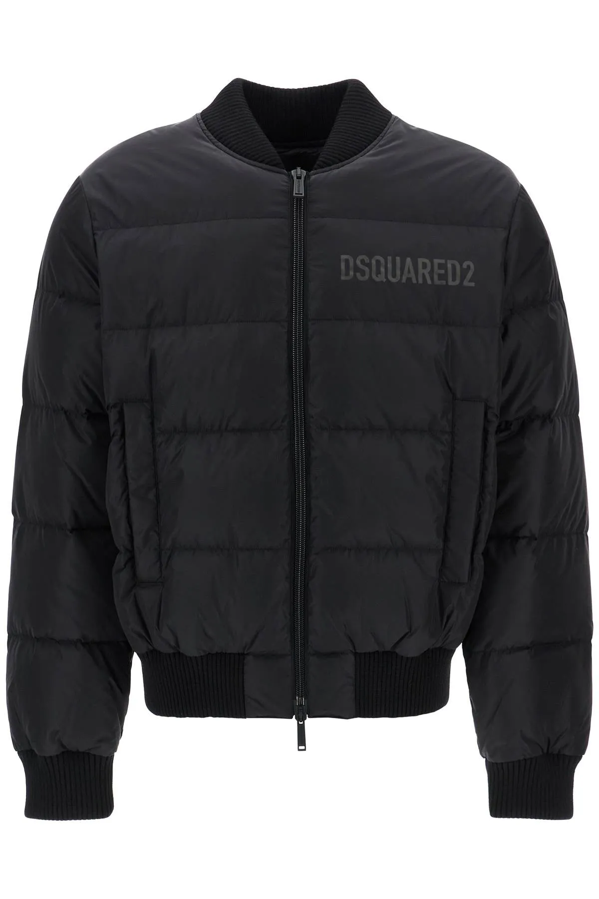 Cropped Padded Bomber Jacket