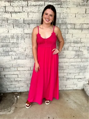 Don't Fuchsia Around With Me Maxi Dress