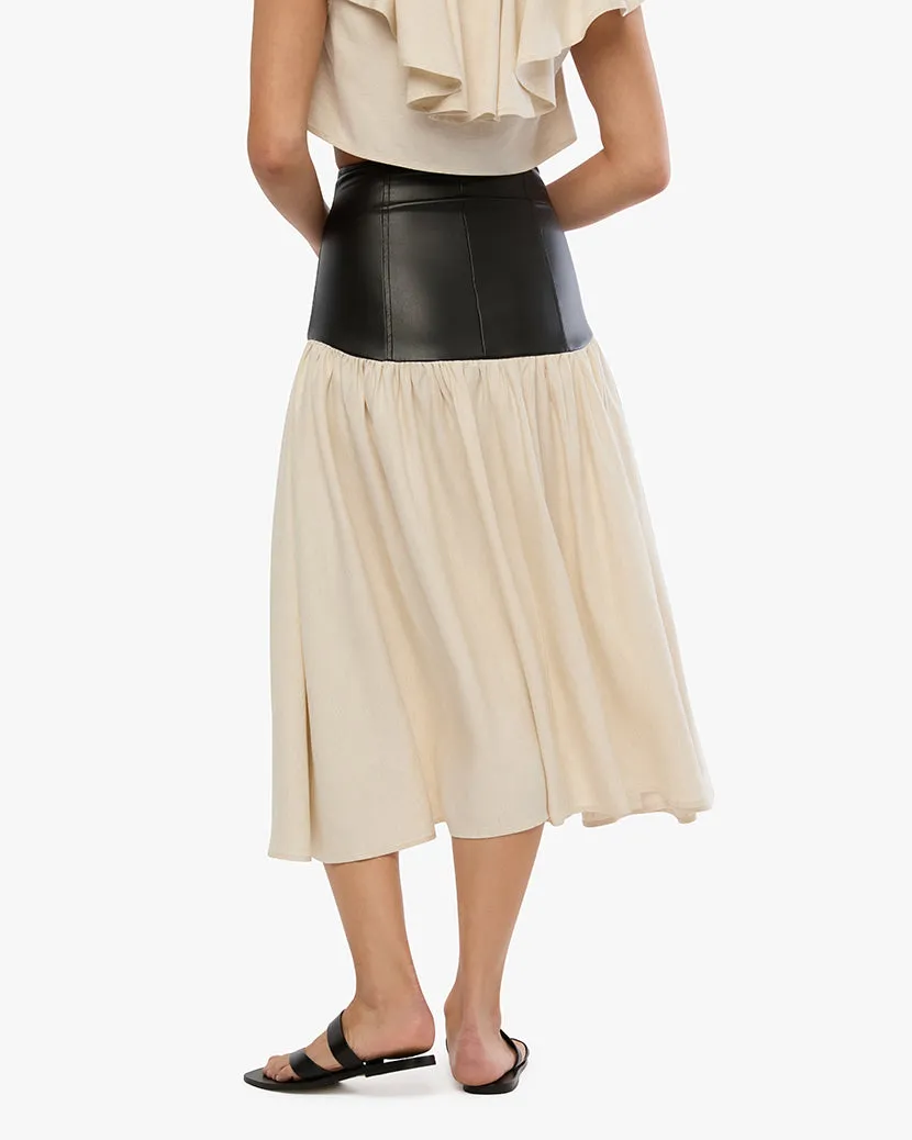 Drop Waist Midi Skirt