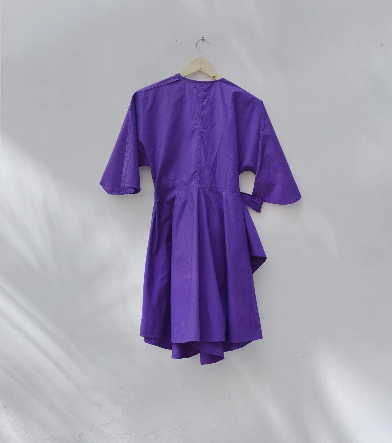 eggplant wrap dress