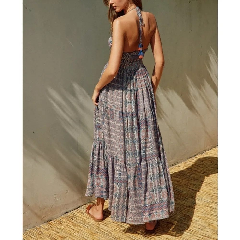 Ethnic Print Maxi Dress