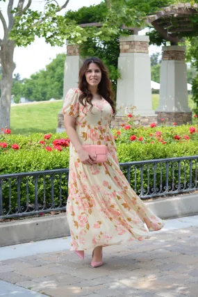 Finley Cream Floral Maxi Dress