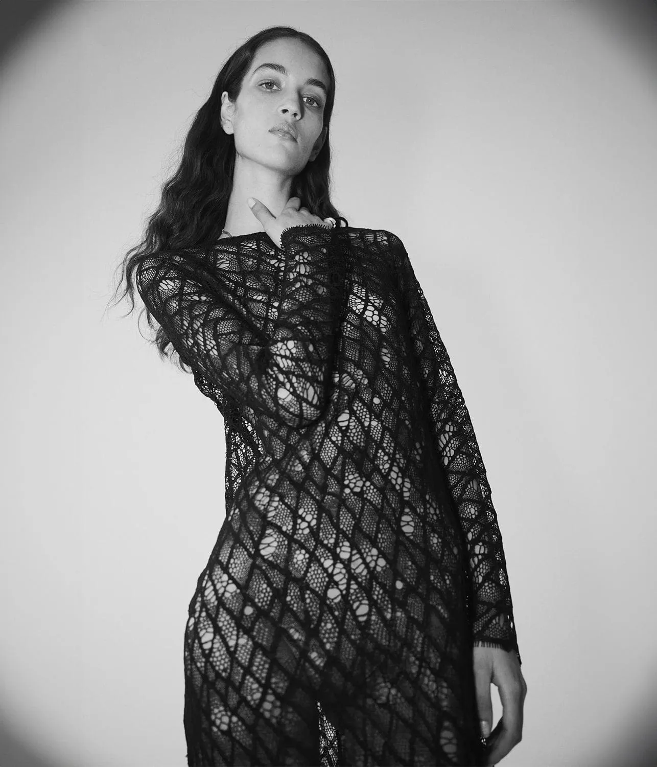 FINO LACE DRESS- BLACK