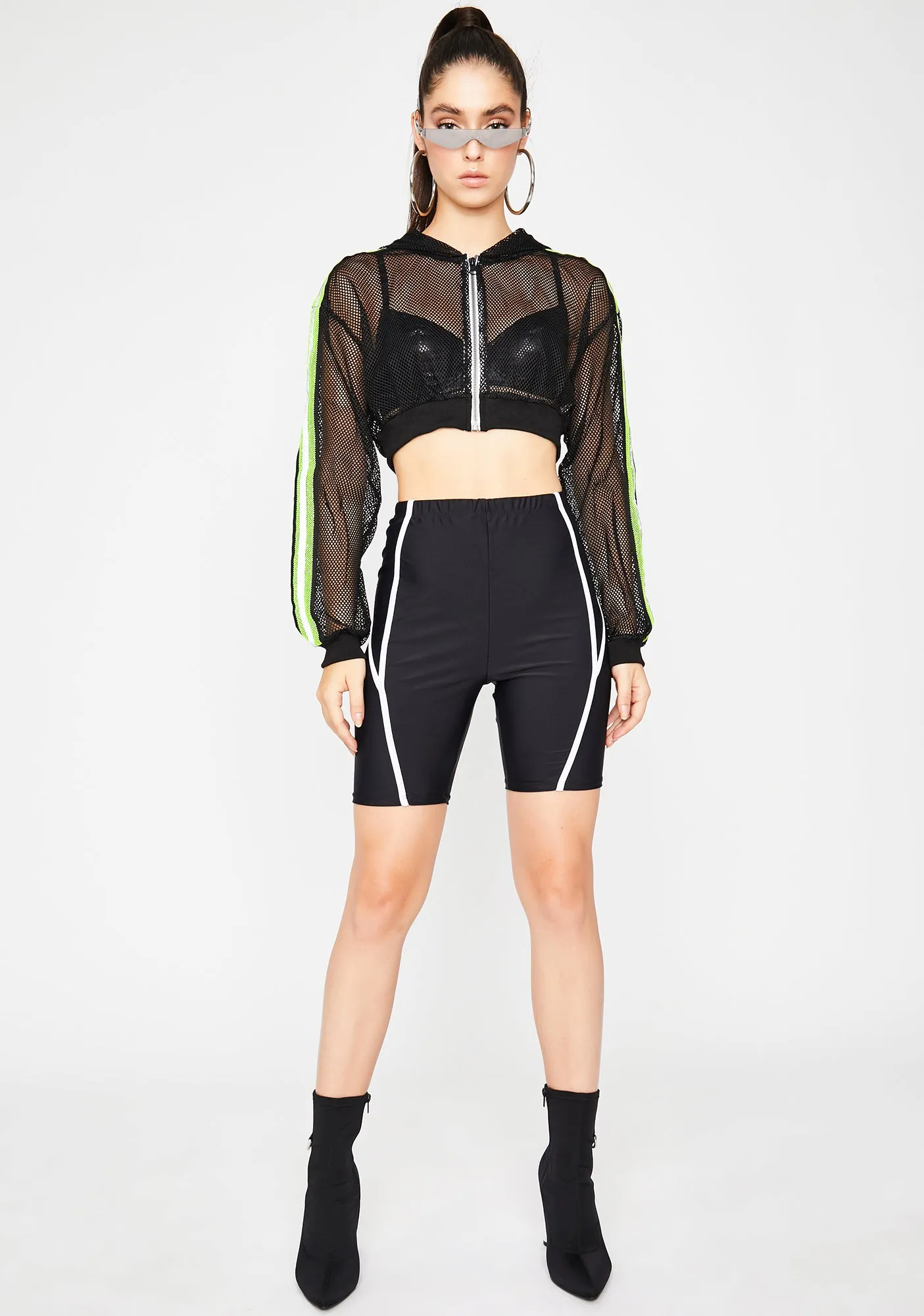 Flex On 'Em Mesh Crop Jacket