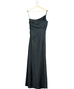 FOREVER NEW Blue Kelly One Shoulder Satin Maxi Dress UK 8